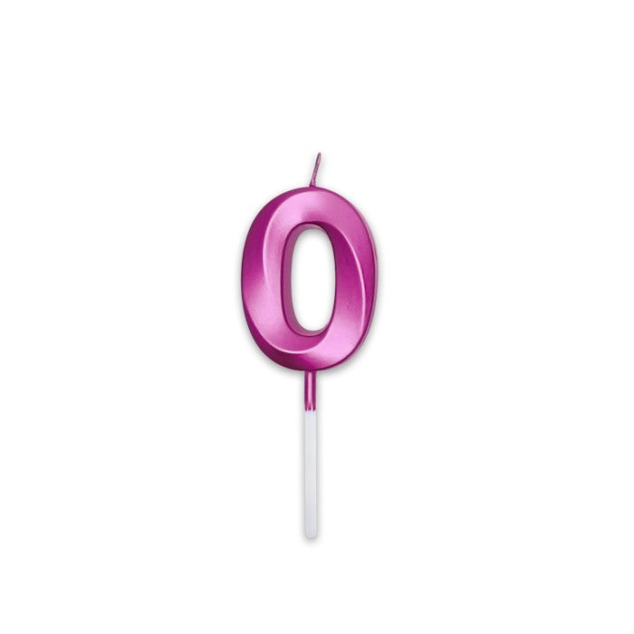 Κερί Prestige Fuxia Metal 9 cm Νούμερο 0