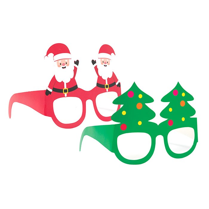 Γυαλιά Χάρτινα Χριστούγεννα /Christmas 6 τεμ