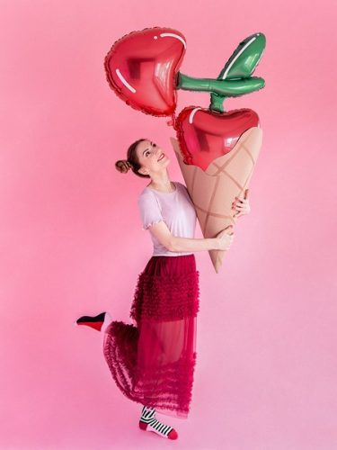 35" Μπαλόνι διπλό Κεράσι