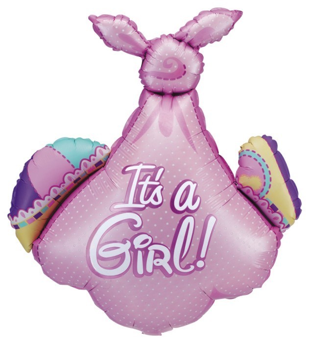 35" Μπαλόνι γέννησης ροζ Πάνα μωρού