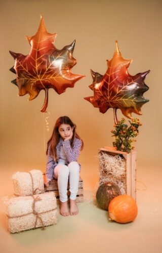 35" Μπαλόνι Φθινόπωρο - Φύλλο Δέντρου Ιριδίζον