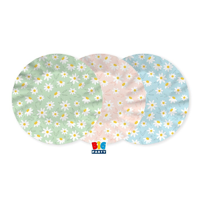 Πιάτα γλυκού Μαργαρίτες - Daisy Ασορτί / 6 τεμ.20εκ