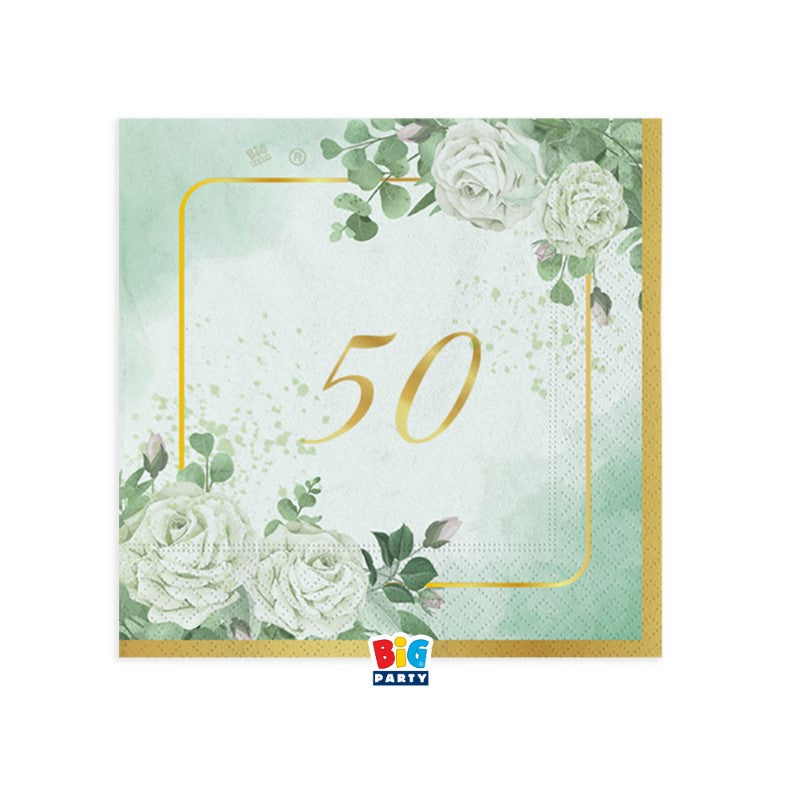 Χαρτοπετσέτες Γλυκού 50 Επέτειος - Anniversary / 16 τεμ