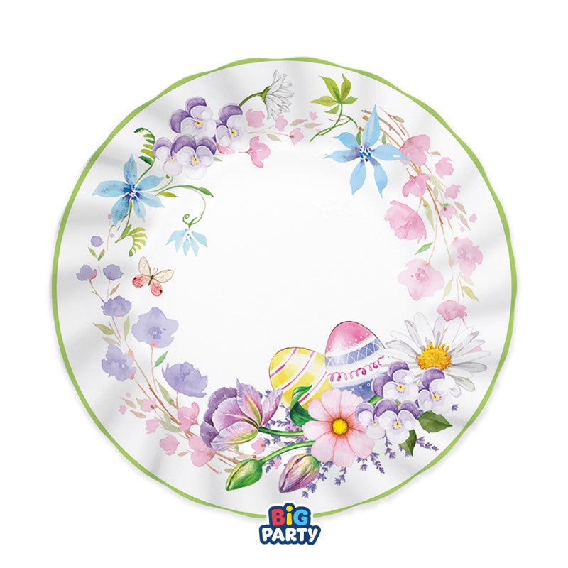 6 Πιάτα Χάρτινα Floral Easter / 25εκ