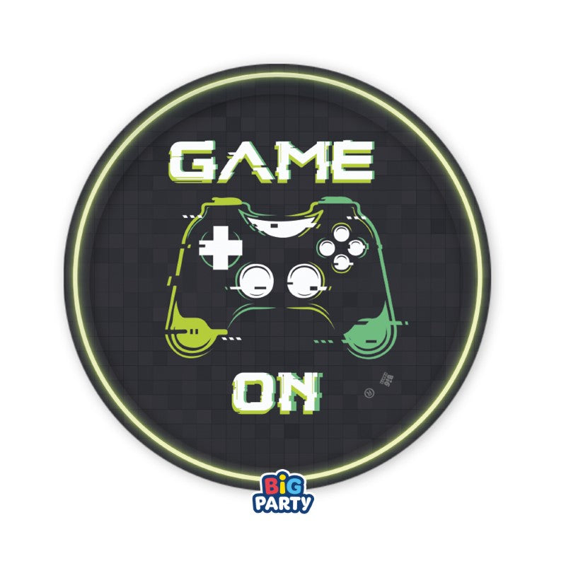 Πιάτα Χάρτινα Γλυκού Videogame /controller 6 τμχ
