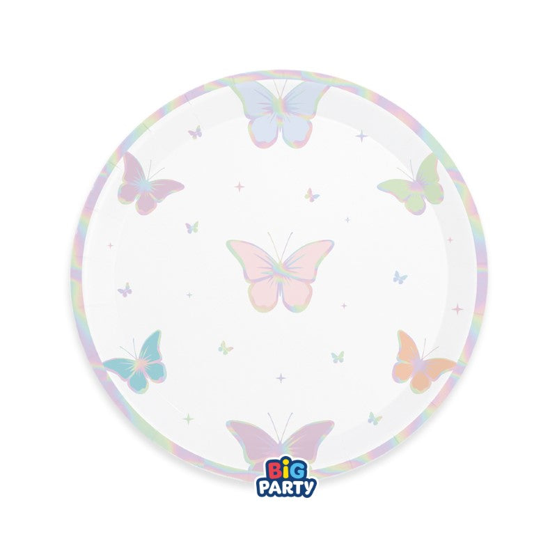 Πιάτα Χάρτ. 18εκ Πεταλούδες / Butterflies 6 τεμ.