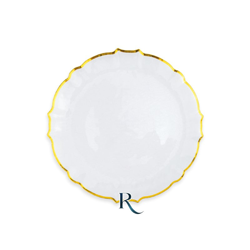 6 Πιάτα Επαναχρησιμοποιήσιμα 18εκ Arabesque Crystal Gold