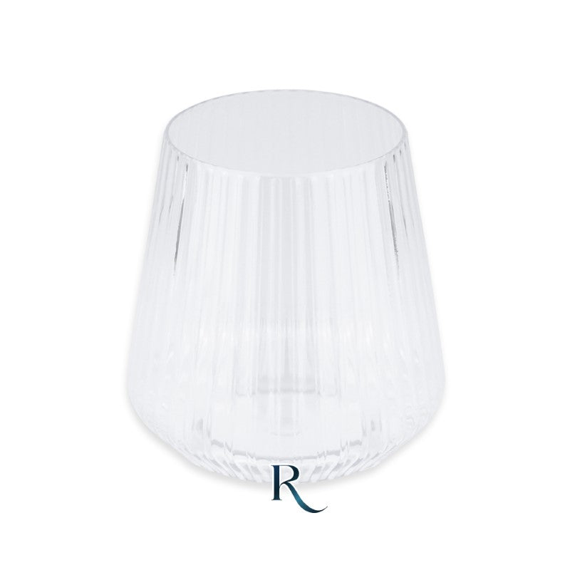 6 Ποτήρια Επαναχρησιμοποιήσιμα Tumbler / 360 cc Ribbed Crystal
