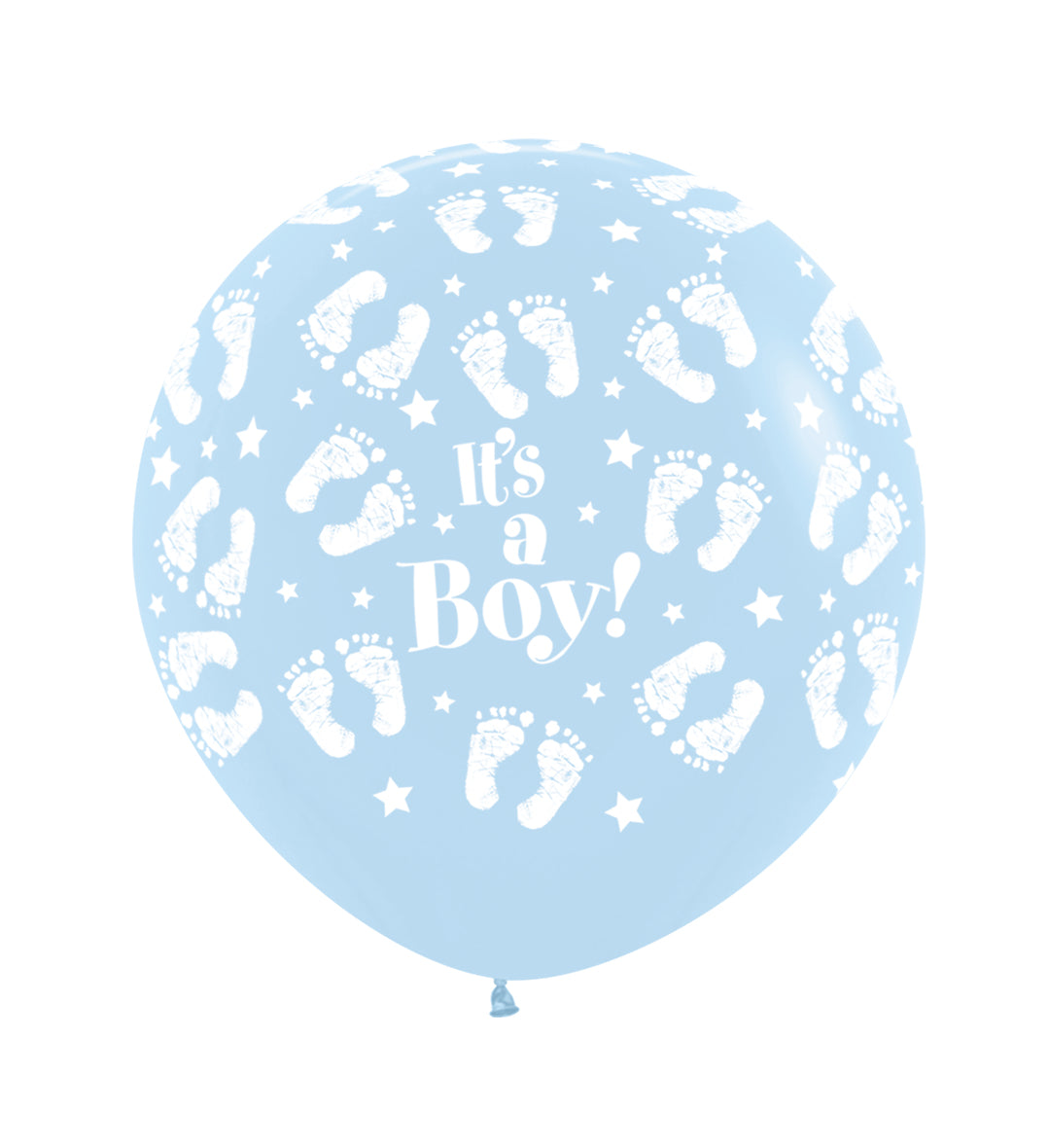 Μπαλόνια Λάτεξ 24 Its A Boy Footprint all Around Σιέλ / 2 τεμ
