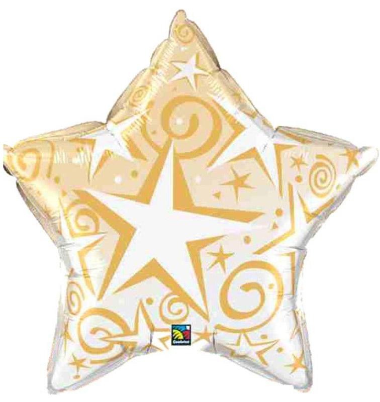 36" Μπαλόνι Χρυσό Aστέρι Celebrate