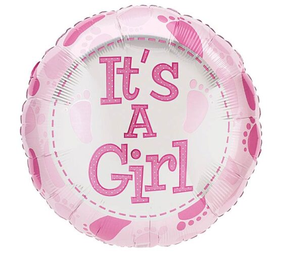 36" Μπαλόνι γέννησης Its a Girl πατουσάκια