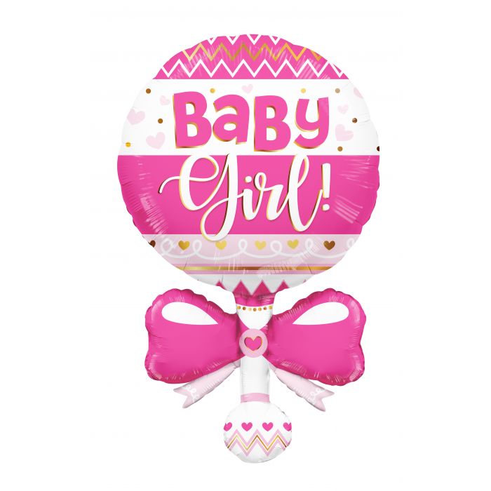 36" Μπαλόνι Κουδουνίστρα Baby Girl
