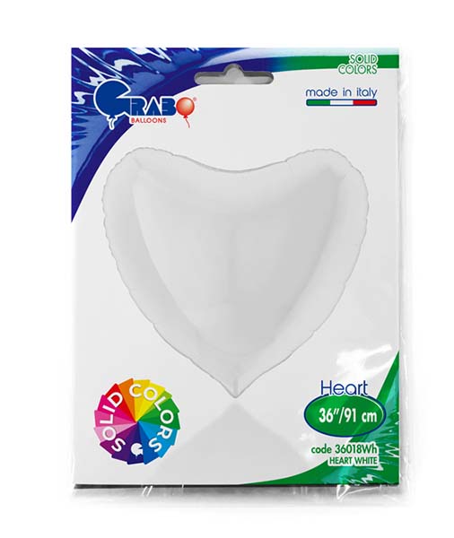 36" Μπαλόνι Λευκή Καρδιά