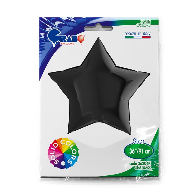36" Μπαλόνι Μαύρο Αστέρι