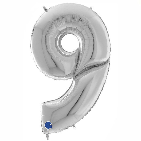 Γίγας Μπαλόνια Αριθμοί Ασημί 163 cm – 64″