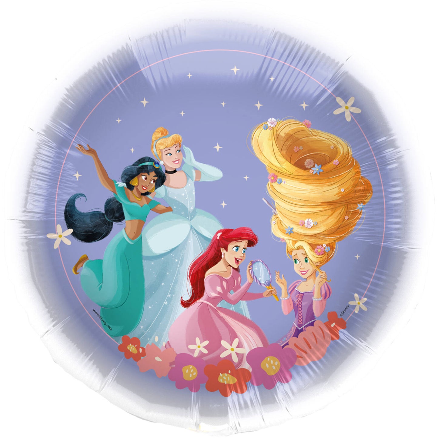 Μπαλόνι Φοιλ 17 Disney Princess / 43 εκ - Ραπουνζέλ Rapunzel - Cinderella Σταχτοπούτα -Jasmine -Ariel