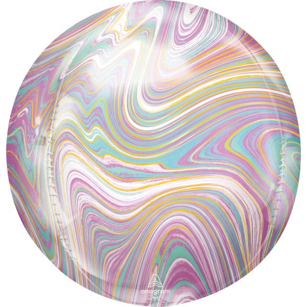 Μπαλόνι Φοιλ Marblez Πολύχρωμο Παστέλ/ 38 x 40 εκ