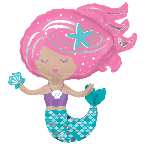 Μπαλόνι φοιλ Σχήμα Shimmering Mermaid 73εκ x 76εκ