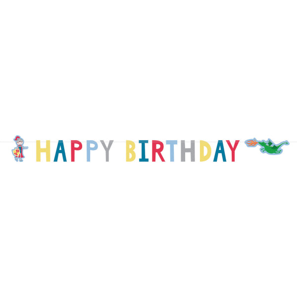 Γιρλάντα γράμματα Happy Birthday Ιππότης / 1.60μ x 15εκ