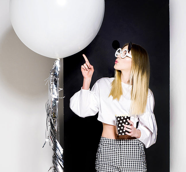 40" Μπαλόνι λάτεξ Παστέλ Λευκό