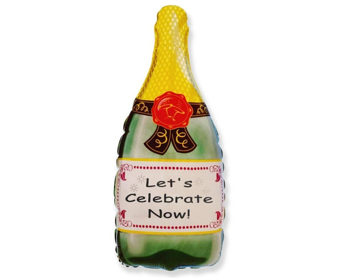 40" Μπαλόνι μπουκάλι σαμπάνιας Let's Celebrate Now