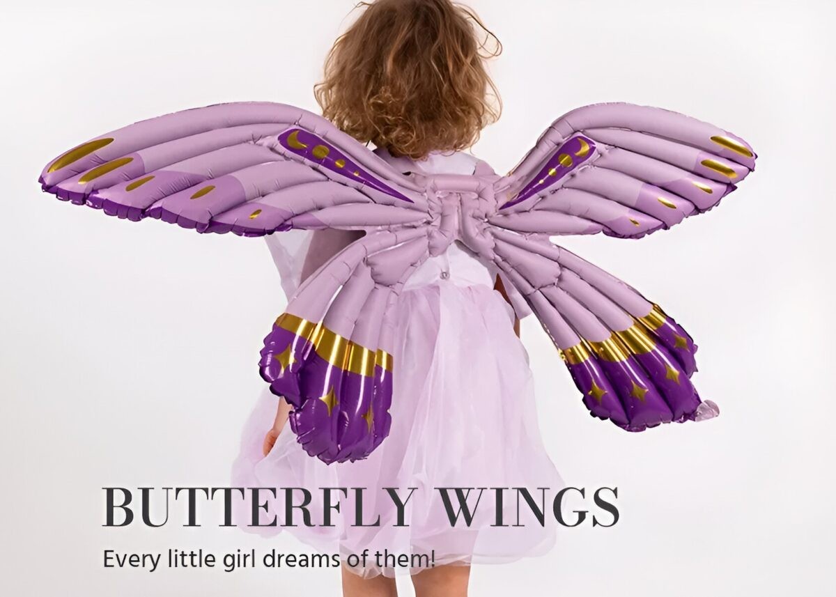 40″ Μπαλόνι Φτερά Πεταλούδας μοβ