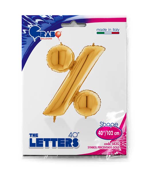 40" Μπαλόνι σύμβολο % Χρυσό