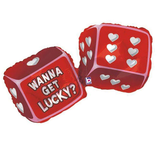 40" Μπαλόνι ζάρια "Wanna get lucky"