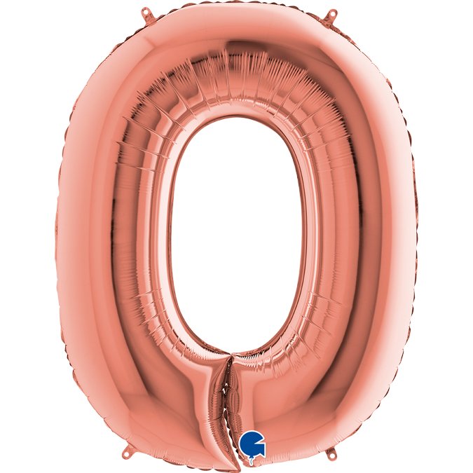 Μπαλόνια Αριθμοί Ροζ Χρυσό 100 cm – 40″