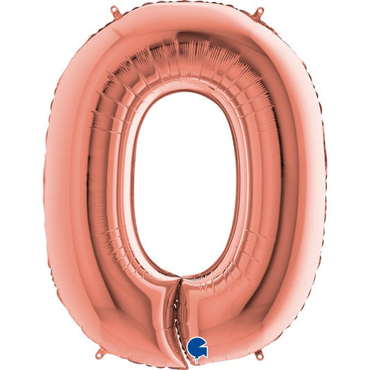 Μπαλόνια Αριθμοί Ροζ Χρυσό 100 cm – 40″