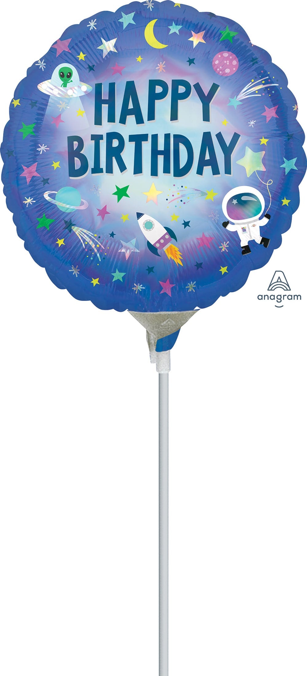 Μπαλόνι Φοιλ Μίνι 9Διάστημα/space Iridescent Birthday / 23 εκ