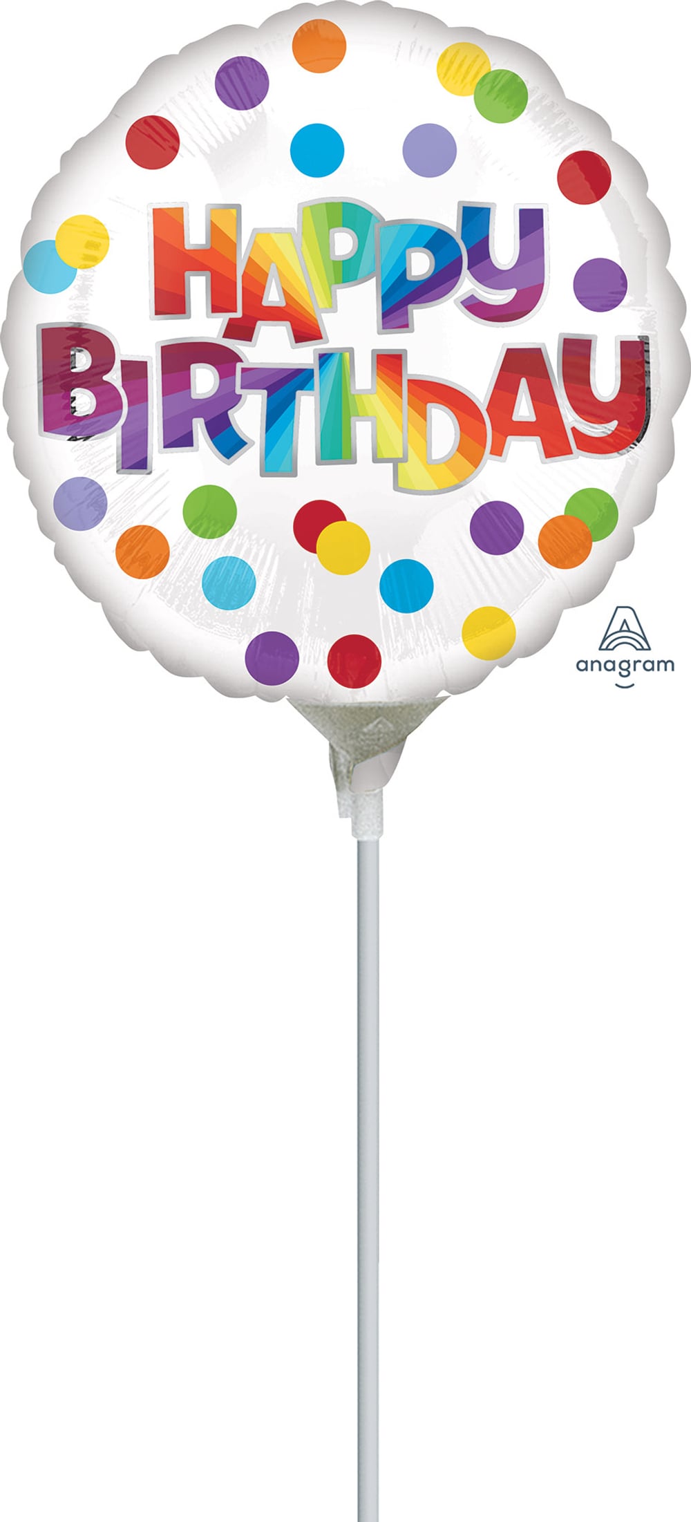 Μπαλόνι Happy Birthday μίνι 9 Dots of Color / 23 εκ
