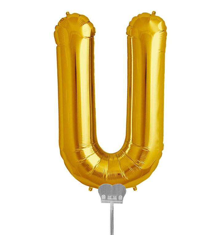 Mini Μπαλόνια Γράμματα Χρυσό 18cm