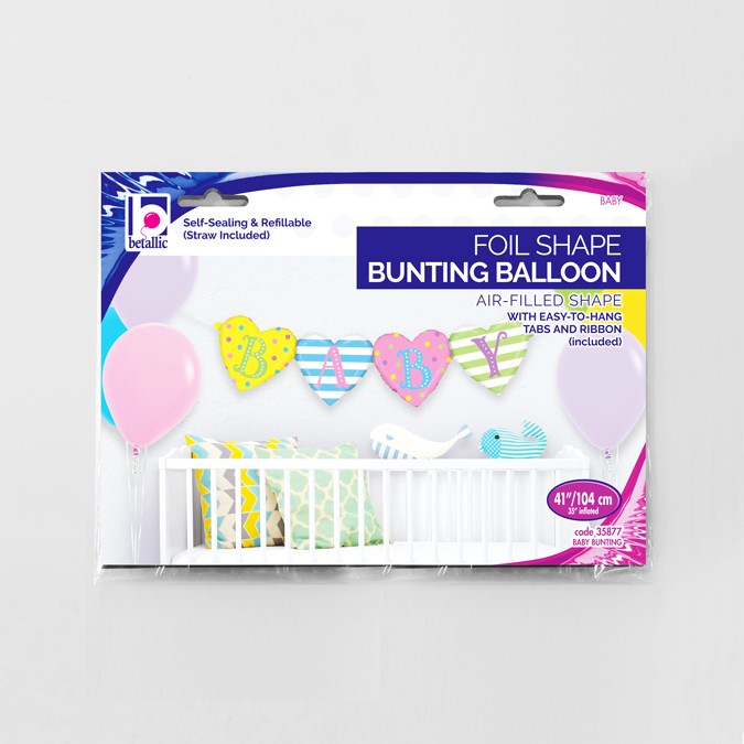 41" Μπαλόνι φράση BABY με καρδιές
