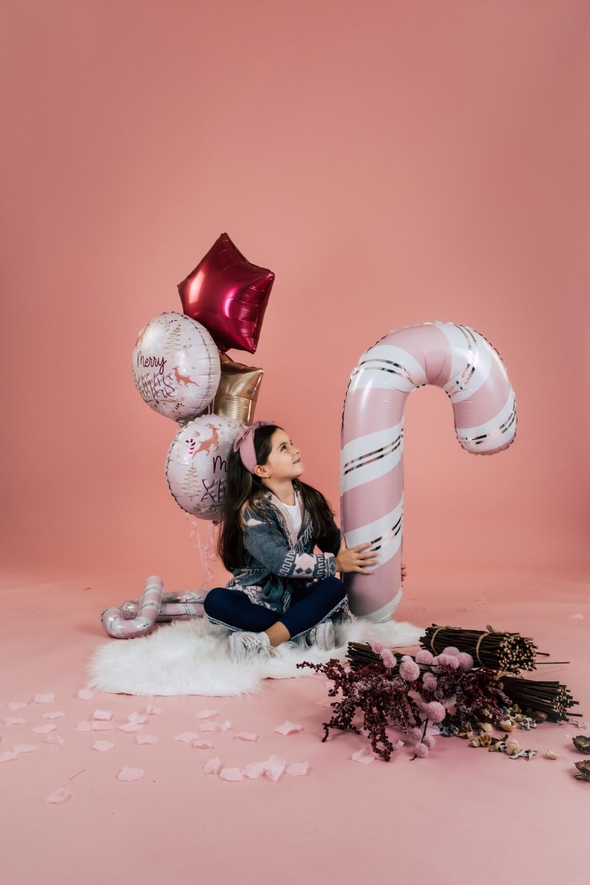 41" Μπαλόνι ροζ Candy Cane