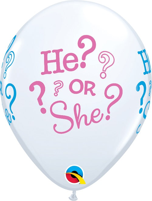 Μπαλόνια Λάτεξ 11 Gender Reveal He or She ? / 6 τεμ