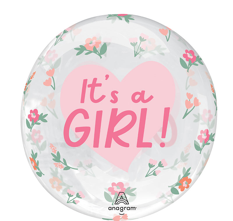 Μπαλόνι Clearz 18-22 It's a Girl Floral με Λουλούδια