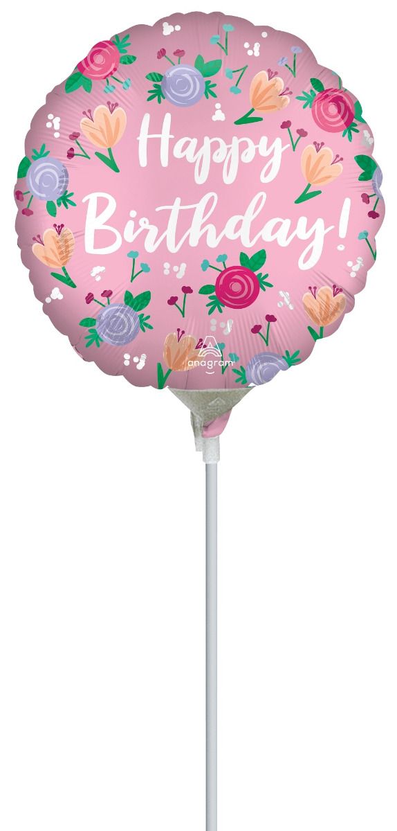 Μπαλόνι Φοιλ Μίνι 9 Happy Birthday Peony / 23 εκ