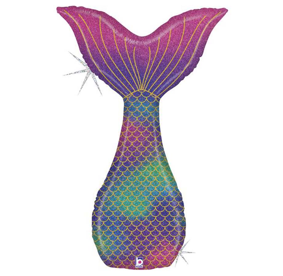 45" Μπαλόνι ουρά Γοργόνας γκλίτερ
