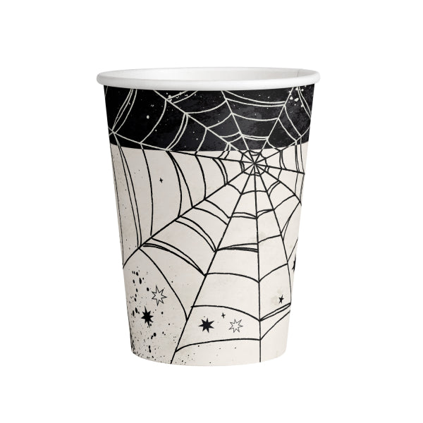 Ποτήρια χαρτ. 250ml Spider Web /8 τεμ