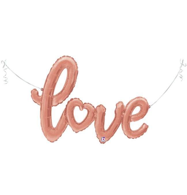 47'' Μπαλόνι αγάπης Love ροζ χρυσό