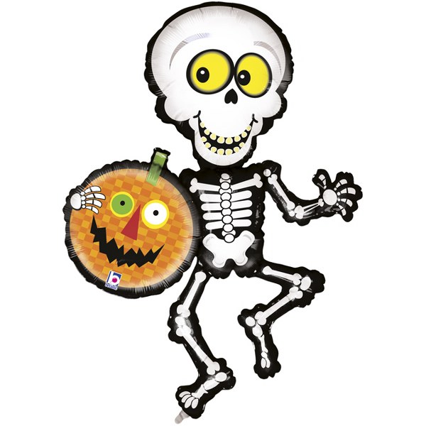 48" Μπαλόνι Σκελετός που χορεύει με κολοκύθα