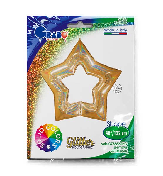 48" Μπαλόνι Xρυσό Linky αστέρι