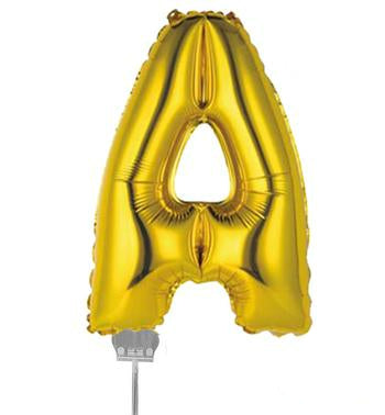 Mini Μπαλόνια Γράμματα Χρυσό 18cm