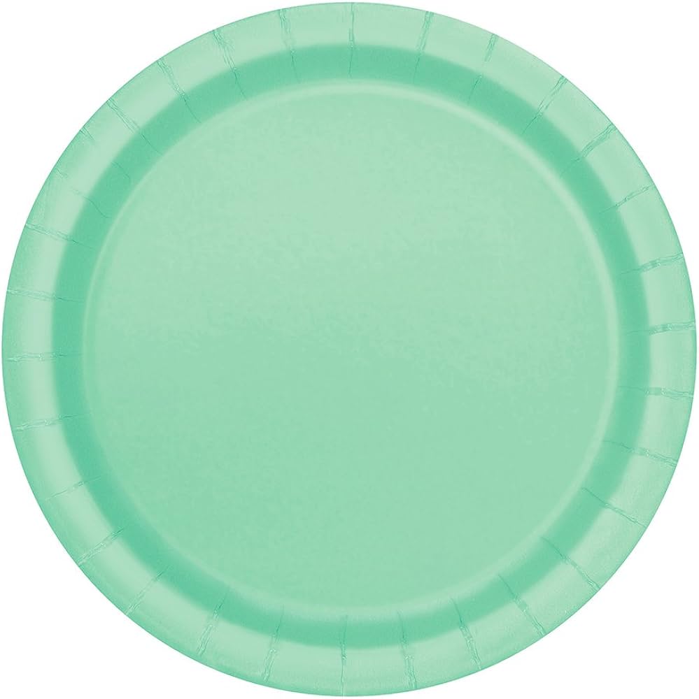 Πιάτα Χάρτινα 23εκ Μέντα Mint Green / 16 τεμ