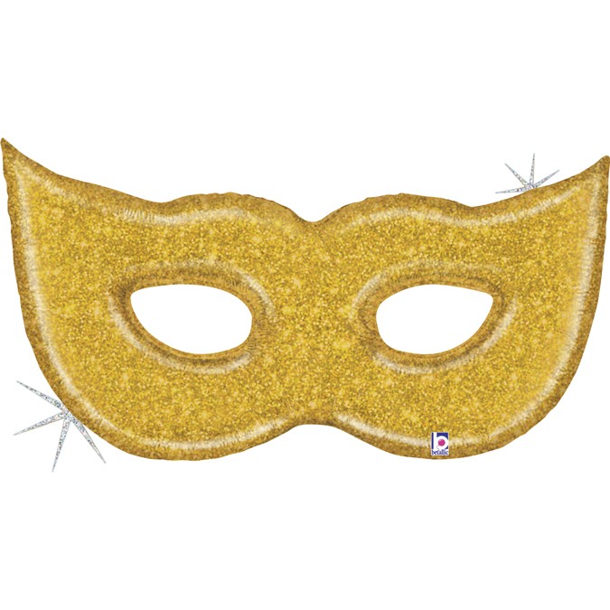51" Μπαλόνι Αποκριάτικη χρυσή Μάσκα