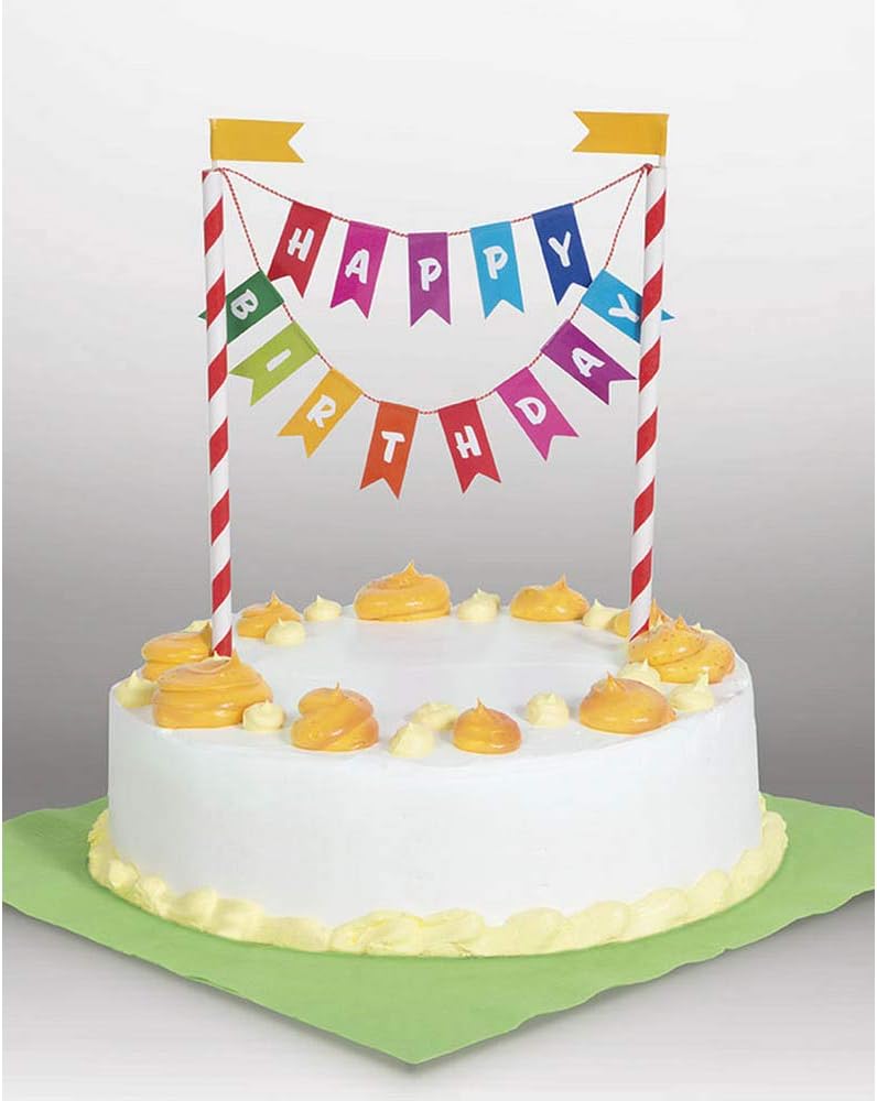 Διακόσμηση Τούρτας Rainbow Happy Birthday / 15 x 20 εκ