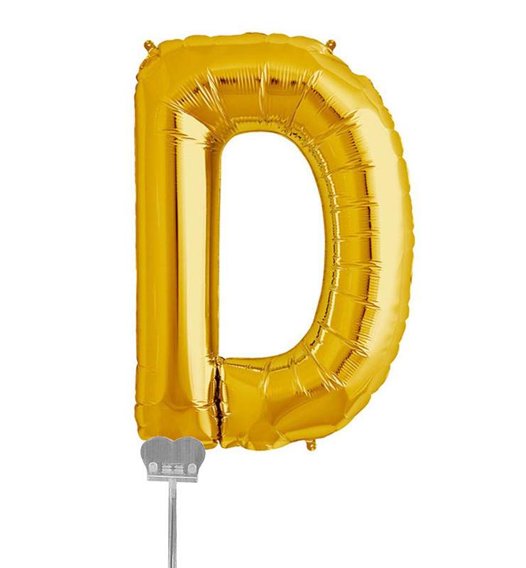 Mini Μπαλόνια Γράμματα Χρυσό 18cm