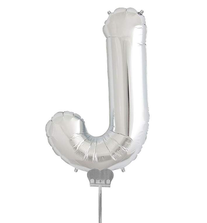 Mini Μπαλόνια Γράμματα Ασημί 35 cm