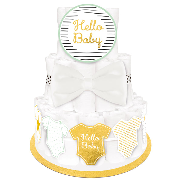Σετ Διακόσμηση Diaper Cake Hello Baby / 4 μέρη